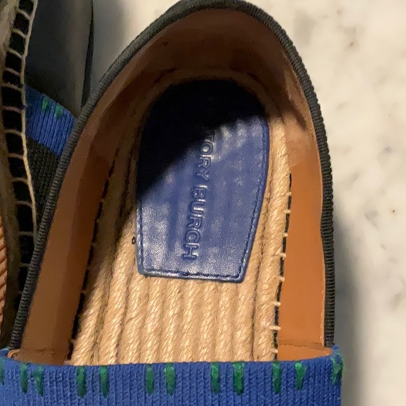 Tory Burch Black Espadrilles with Floral Embroidery - Picture 4 of 5
